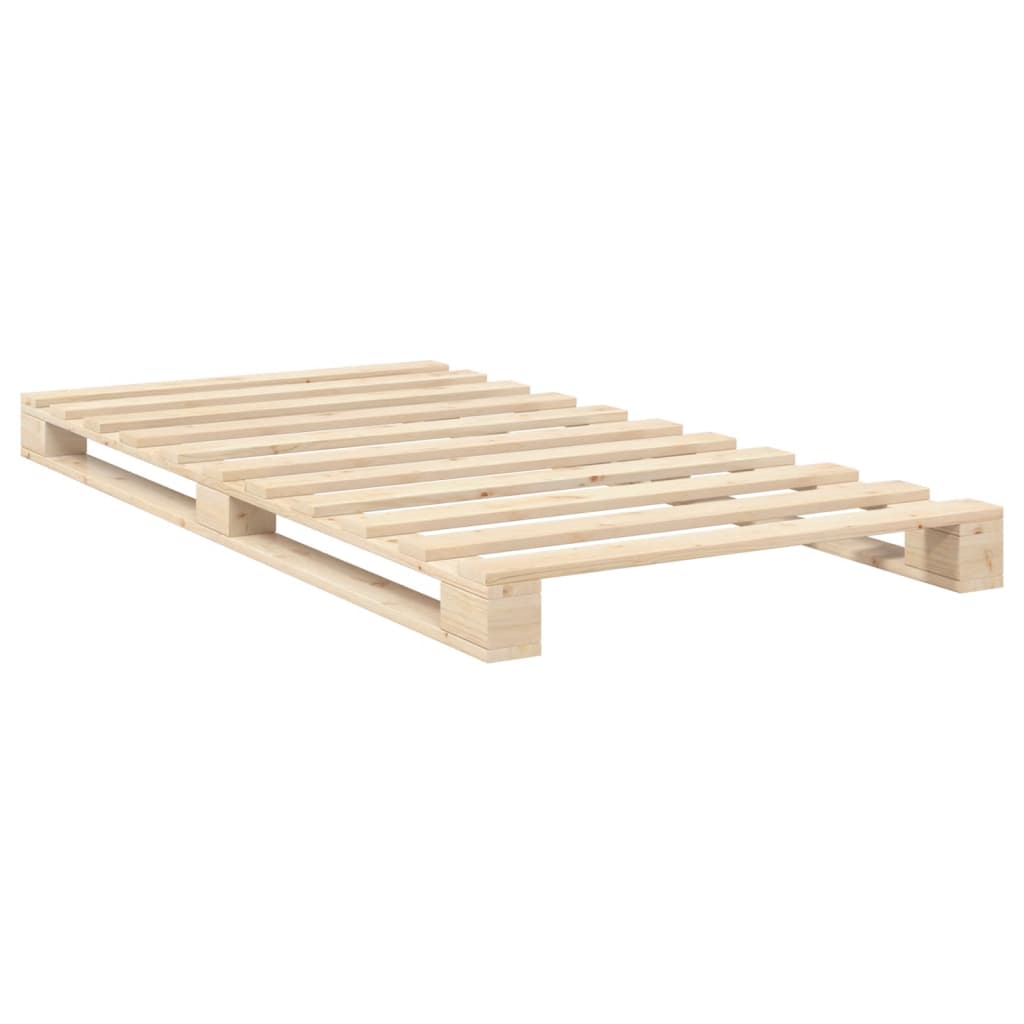 vidaXL Bed Frame without Mattress with Headboard 100x200 cm Solid Wood