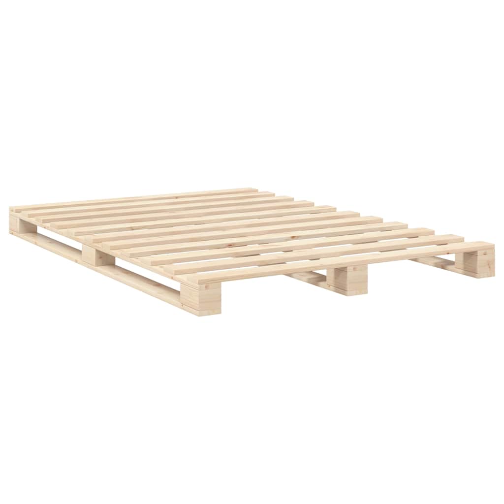Bed Frame without Mattress with Headboard 160x200 cm Solid Wood