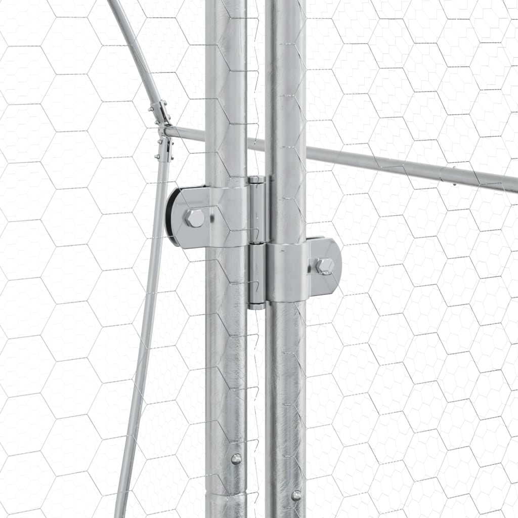 vidaXL Rabbit Cage Silver 100x105x120 cm Galvanised Steel