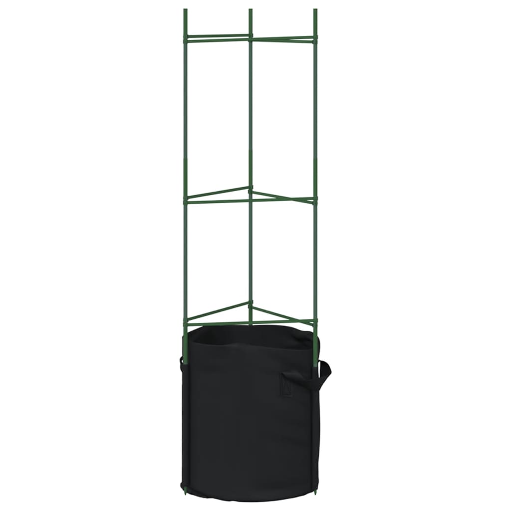 vidaXL Tomato Cages with Plant Bags 8 pcs 116 cm Steel and PP