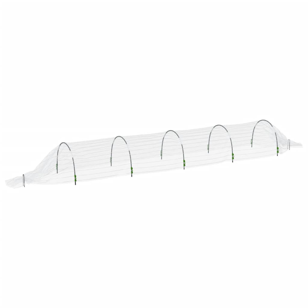 vidaXL Netting Tunnels 2 pcs 1.5x5 m Fibreglass and PP