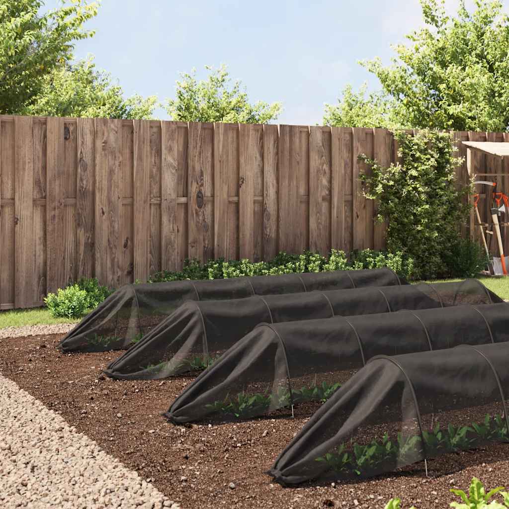Netting Tunnels 4 pcs Black Steel and Polyethylene