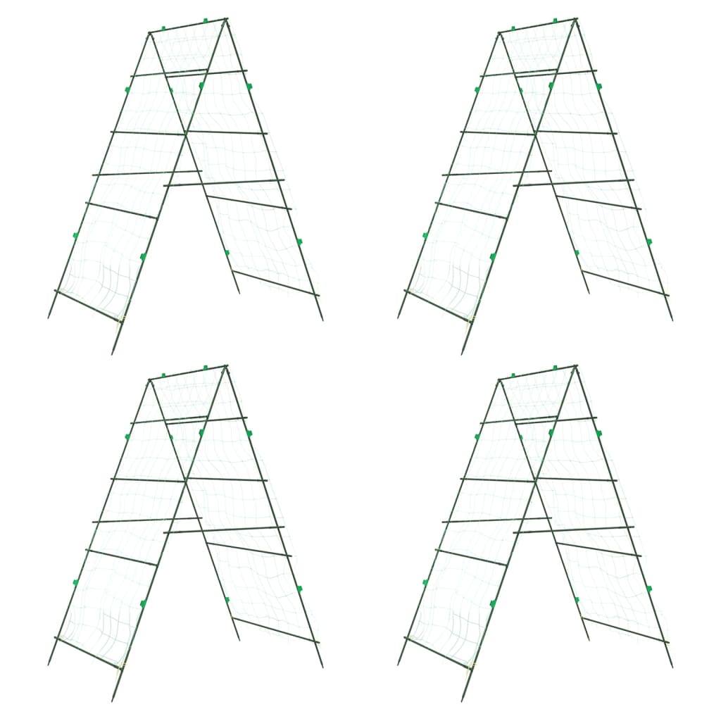 vidaXL Garden Trellises for Climbing Plants 4 pcs A-Frame Steel