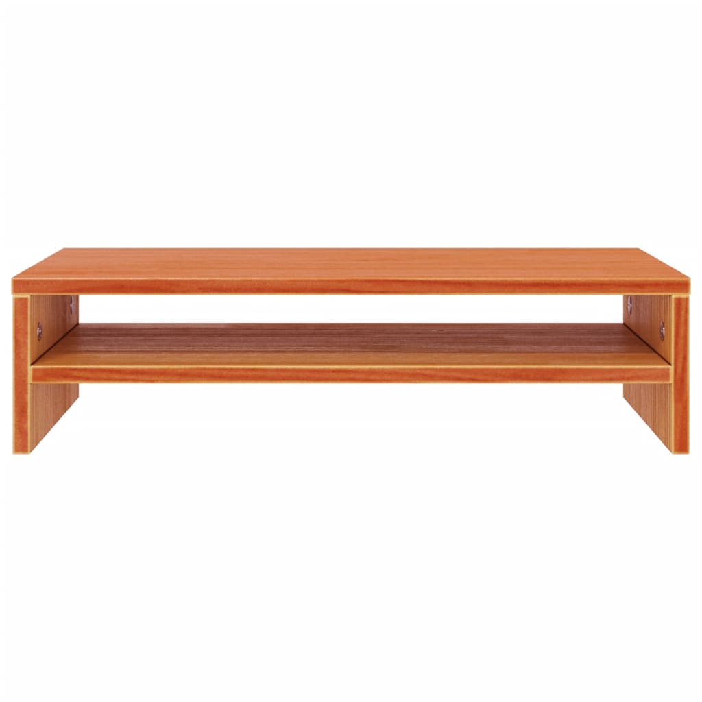 vidaXL Monitor Stand Wax Brown 50x24x13 cm Solid Wood Pine