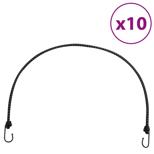 vidaXL Bungee Cords with Reflective Strips and Hooks 10 pcs 100 cm