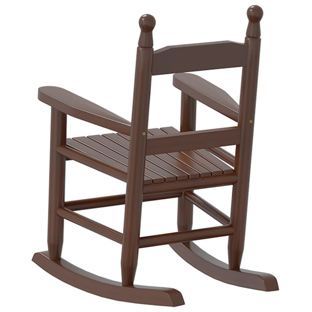 vidaXL Rocking Chair for Children Brown Solid Wood Poplar