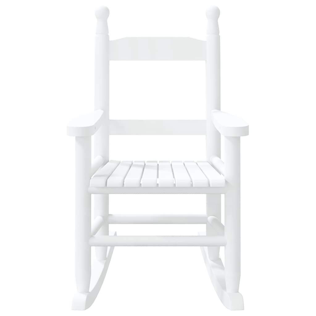 vidaXL Rocking Chair for Children White Solid Wood Poplar