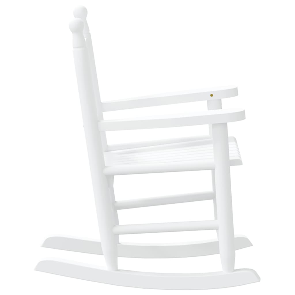 vidaXL Rocking Chair for Children White Solid Wood Poplar