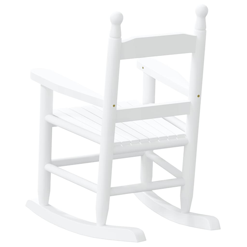 vidaXL Rocking Chair for Children White Solid Wood Poplar