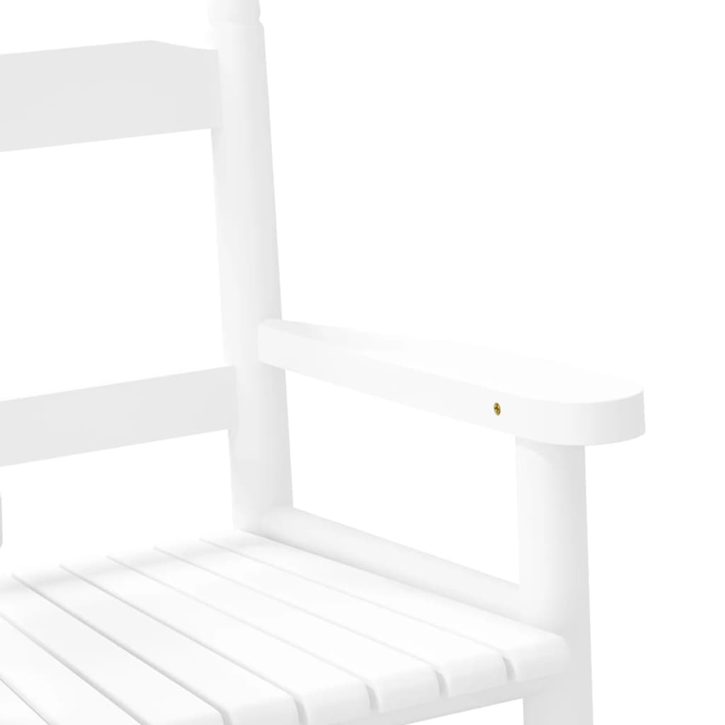 vidaXL Rocking Chair for Children White Solid Wood Poplar