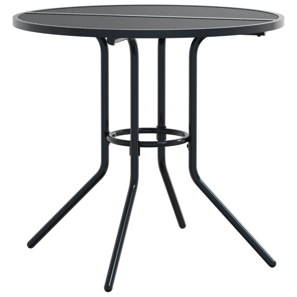 Patio Table Round Anthracite Ø80x72,5 cm Powder-coated Steel