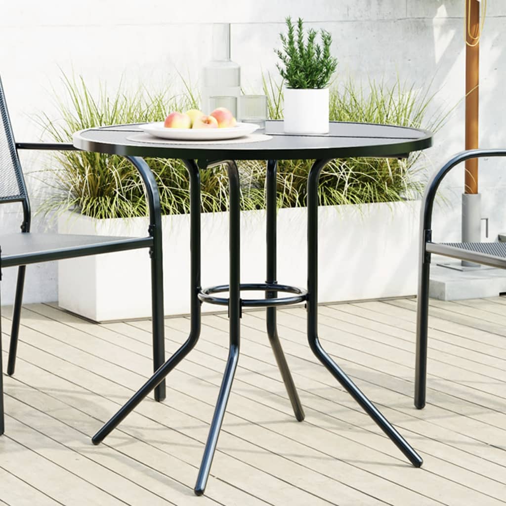 Patio Table Round Anthracite Ø80x72,5 cm Powder-coated Steel