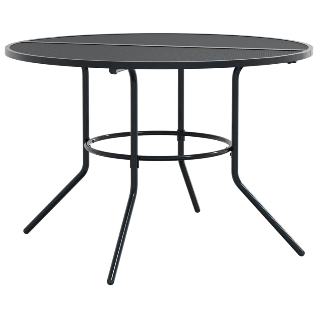 Patio Table Round Anthracite Ø110x72,5 cm Powder-coated Steel