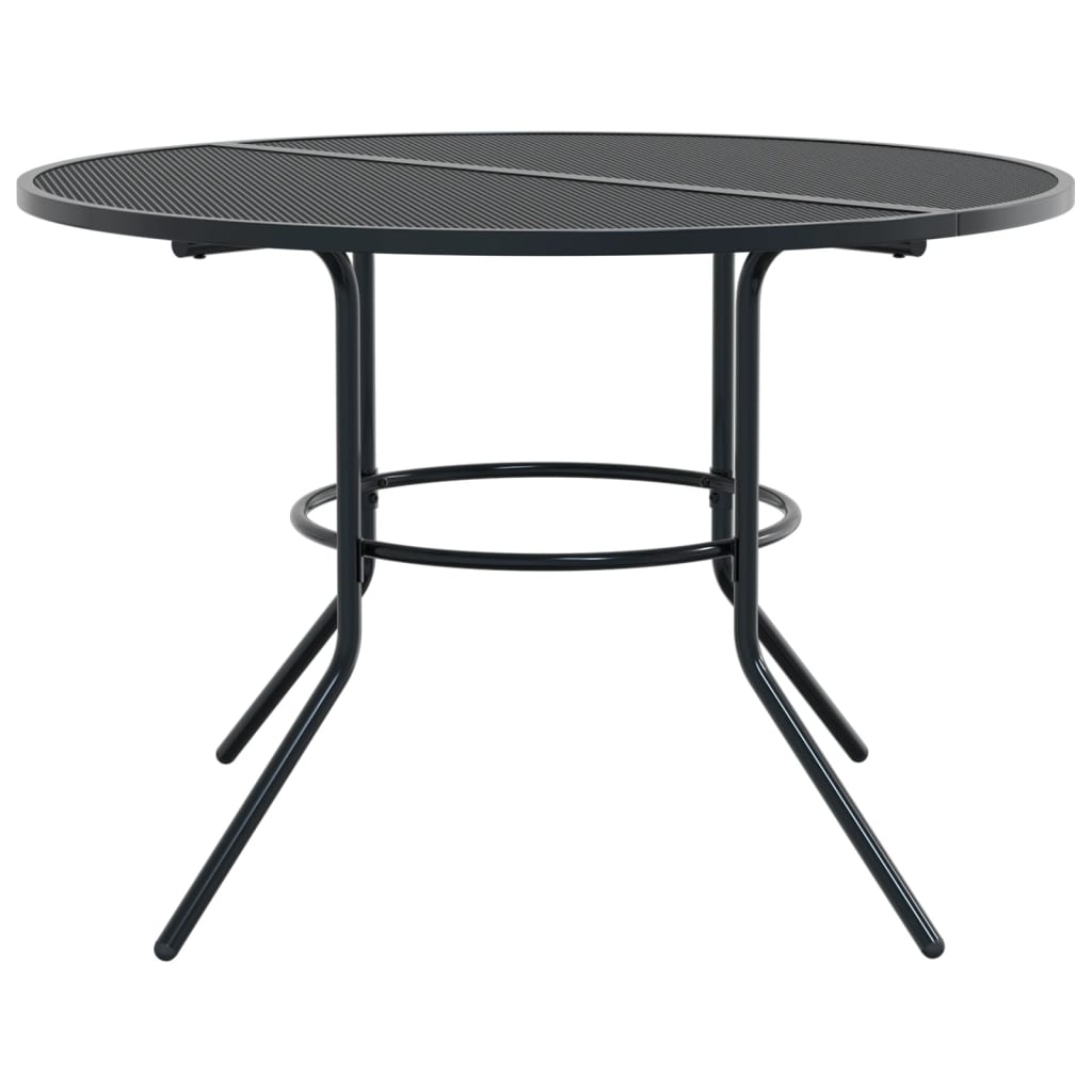 Patio Table Round Anthracite Ø110x72,5 cm Powder-coated Steel