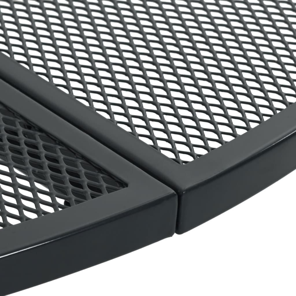 Patio Table Round Anthracite Ø110x72,5 cm Powder-coated Steel