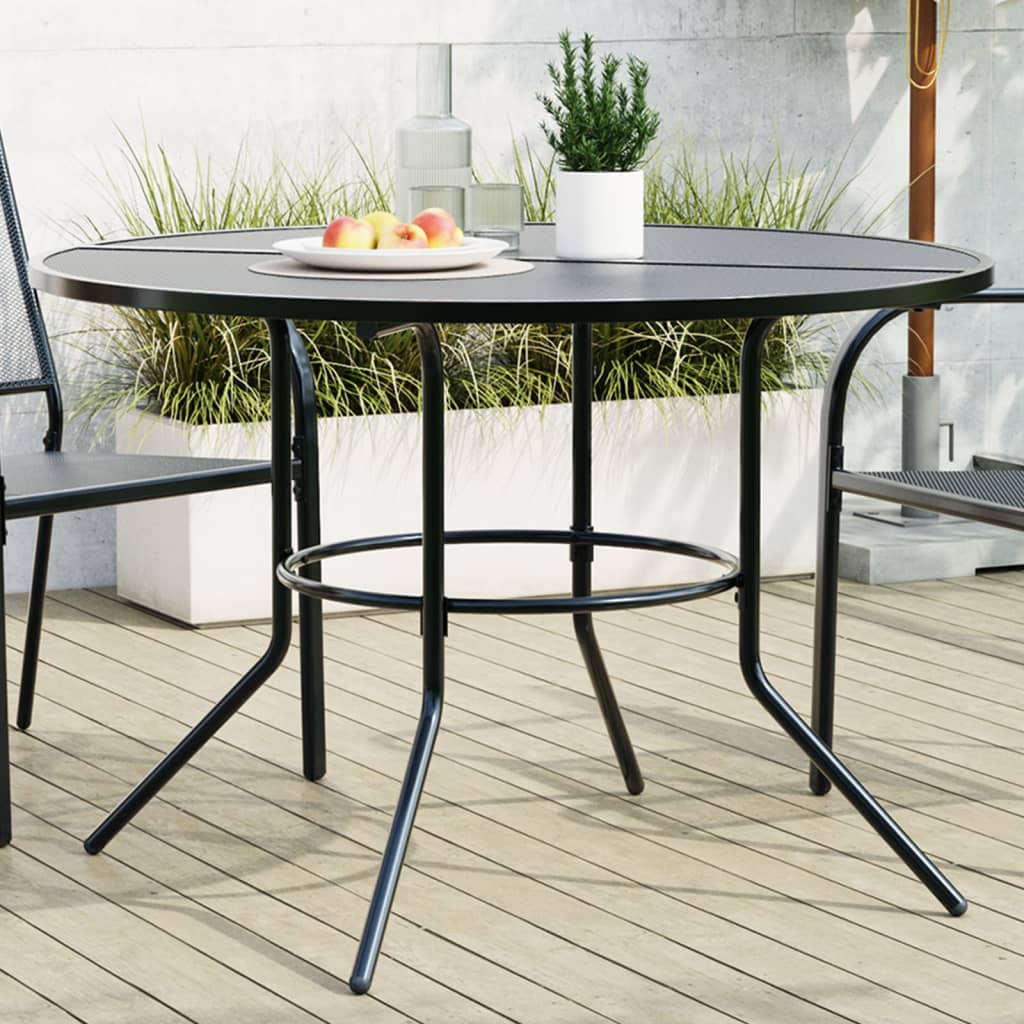 Patio Table Round Anthracite Ø110x72,5 cm Powder-coated Steel