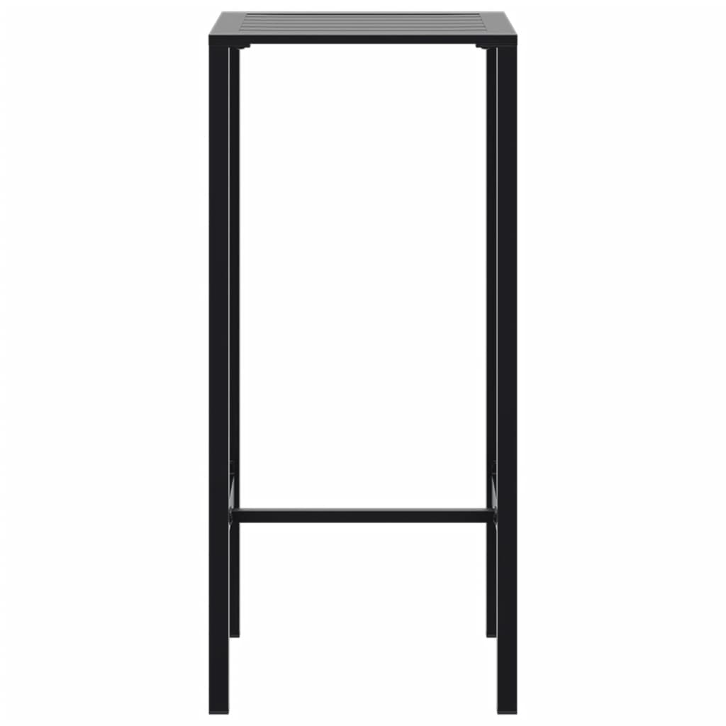 vidaXL Bar Table Black 50x50x110 cm Powder-coated Steel