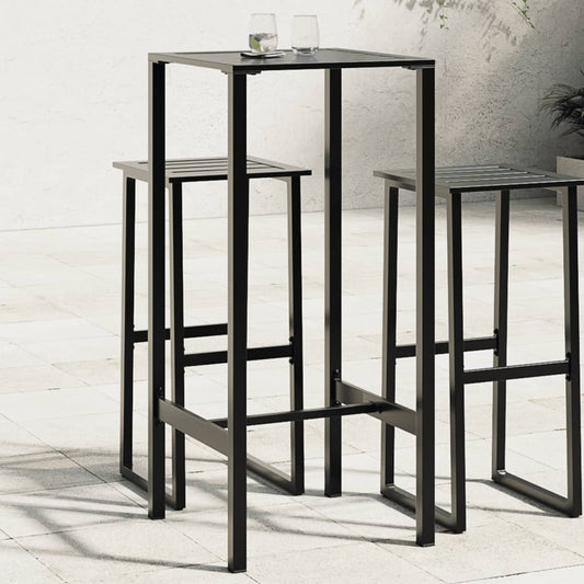 vidaXL Bar Table Black 50x50x110 cm Powder-coated Steel