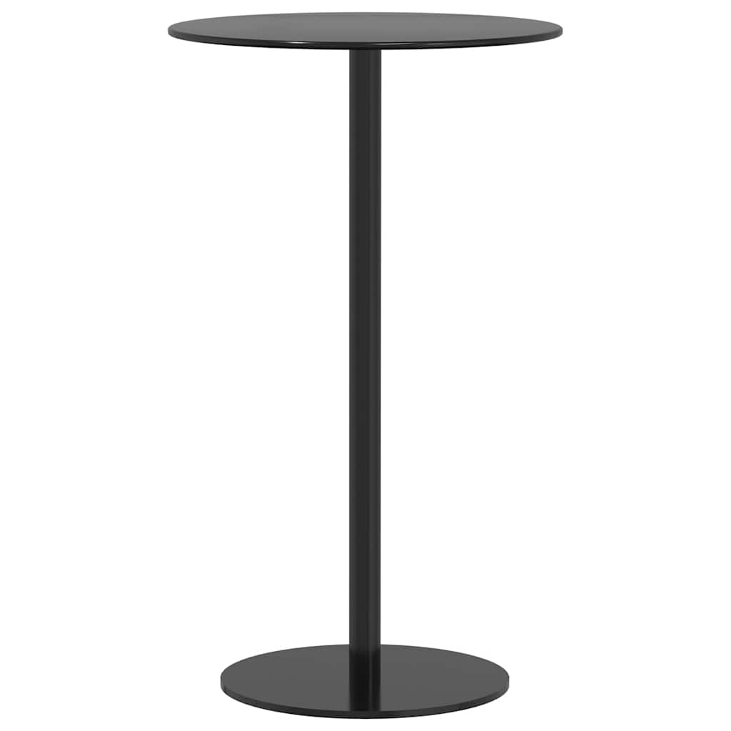 Garden Table Round Black Ø60x105 cm Steel