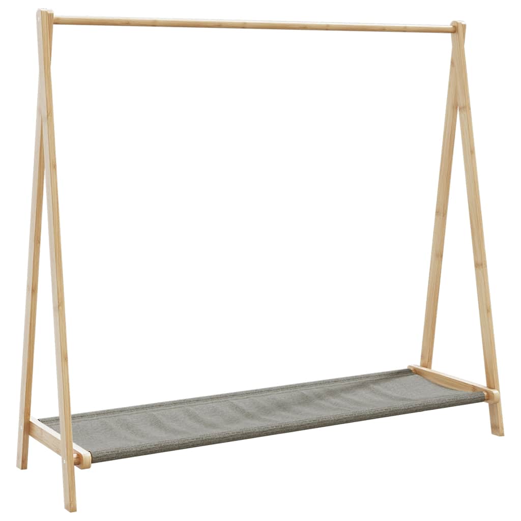 Clothes Rack | Natural Bamboo | Varnished Bamboo, Fabric | Medium