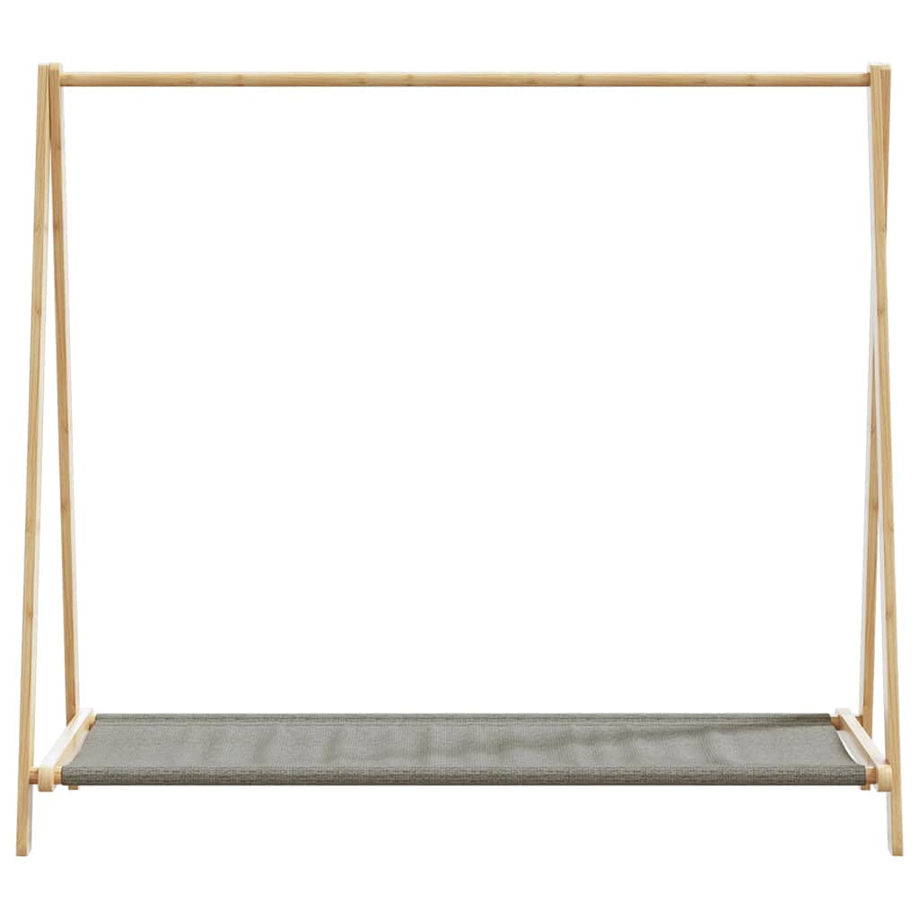 Clothes Rack | Natural Bamboo | Varnished Bamboo, Fabric | Medium