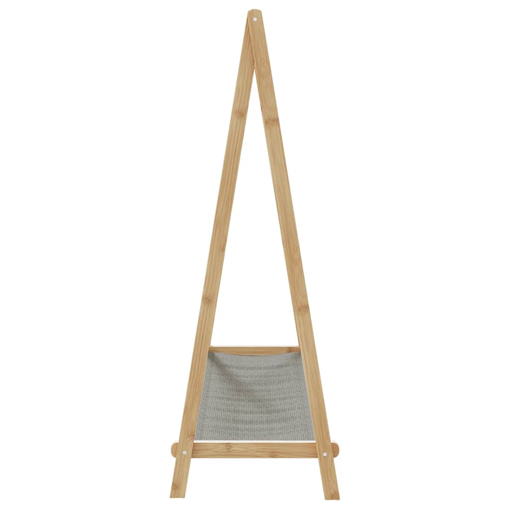 Clothes Rack | Natural Bamboo | Varnished Bamboo, Fabric | Medium