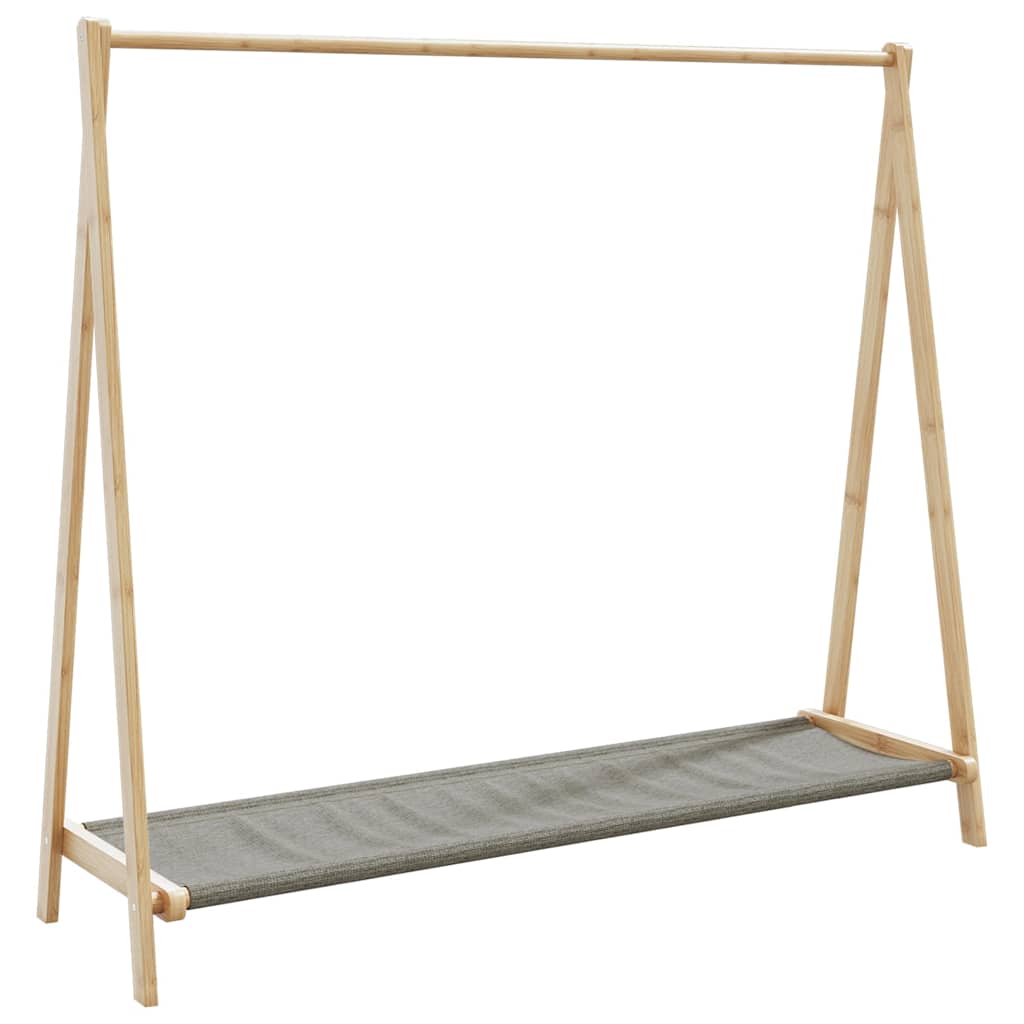 Clothes Rack | Natural Bamboo | Varnished Bamboo, Fabric | Medium