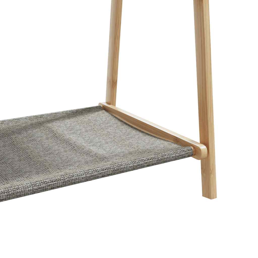 Clothes Rack | Natural Bamboo | Varnished Bamboo, Fabric | Medium