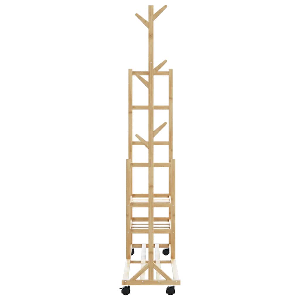 Clothes Rack | Natural Bamboo | Bamboo | 100x38x175.5 cm |  Rollable