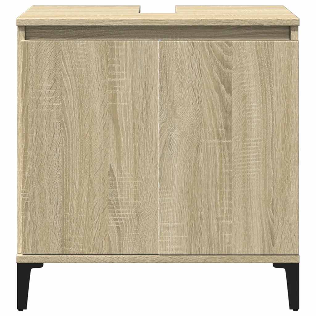 Sink Cabinet Sonoma Oak 58x33x60 cm Engineered Wood
