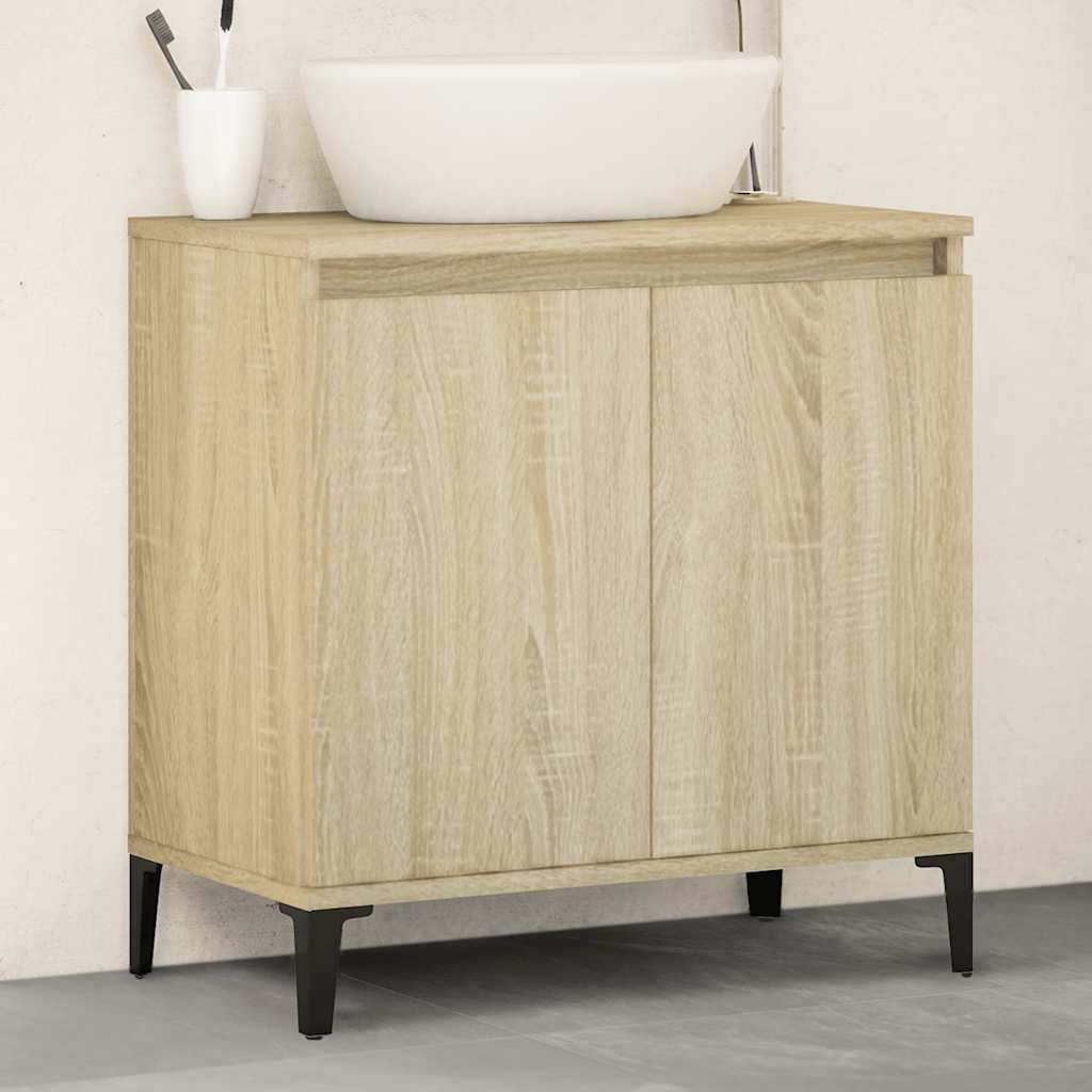 Sink Cabinet Sonoma Oak 58x33x60 cm Engineered Wood