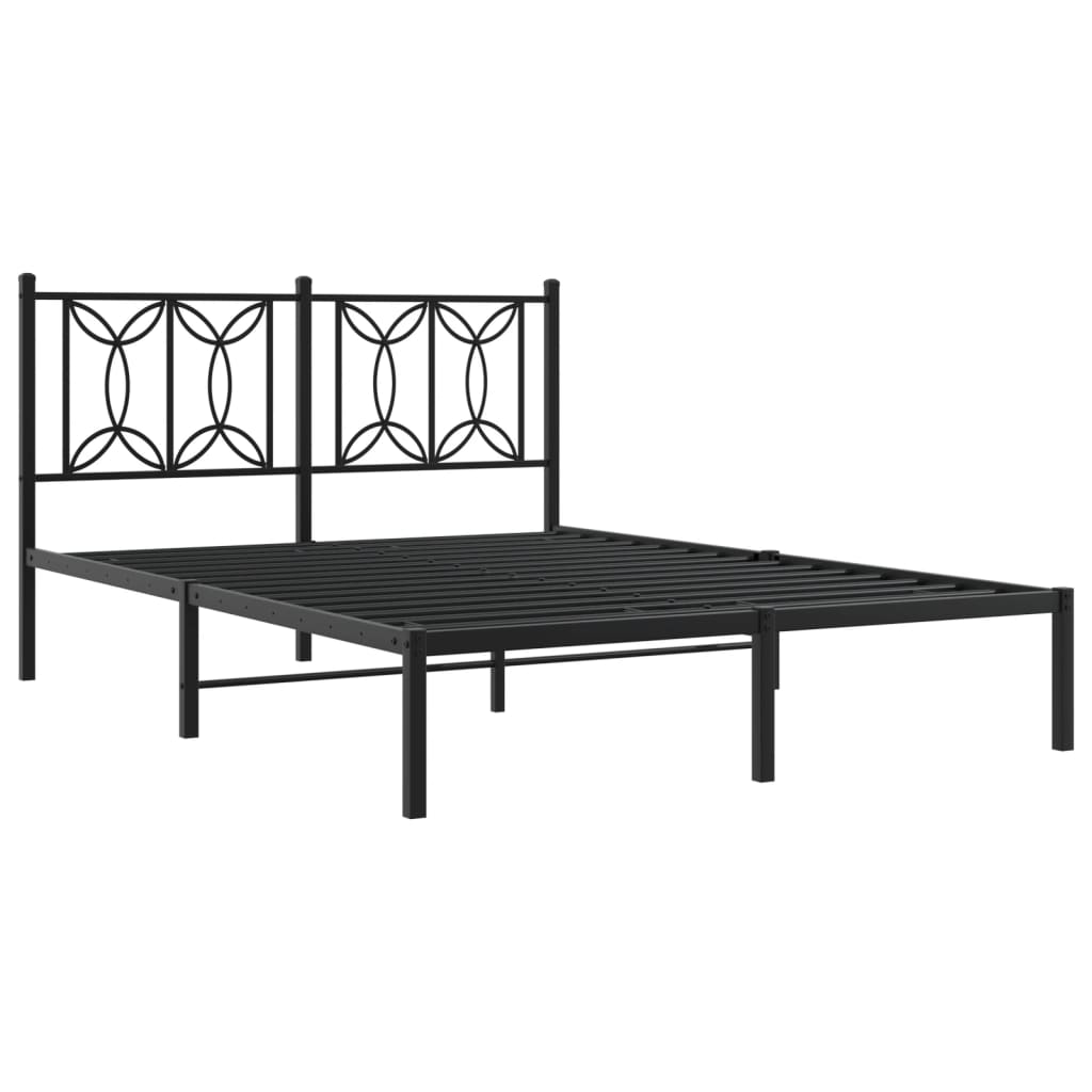 Bed Frame | Black | Steel | Double | Bed Frame | Rectangular | Modern