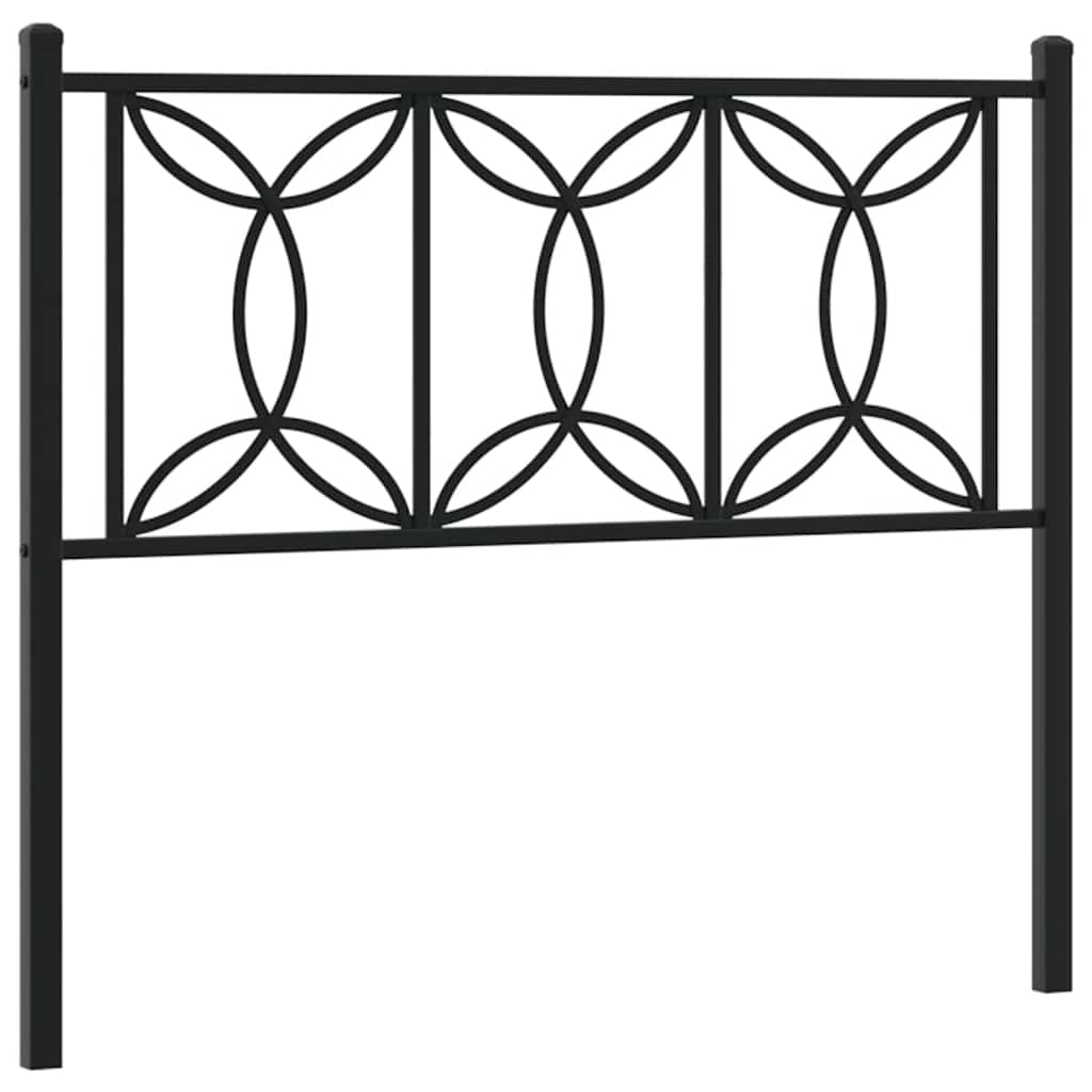 Metal Replace Headboard Black 107 cm