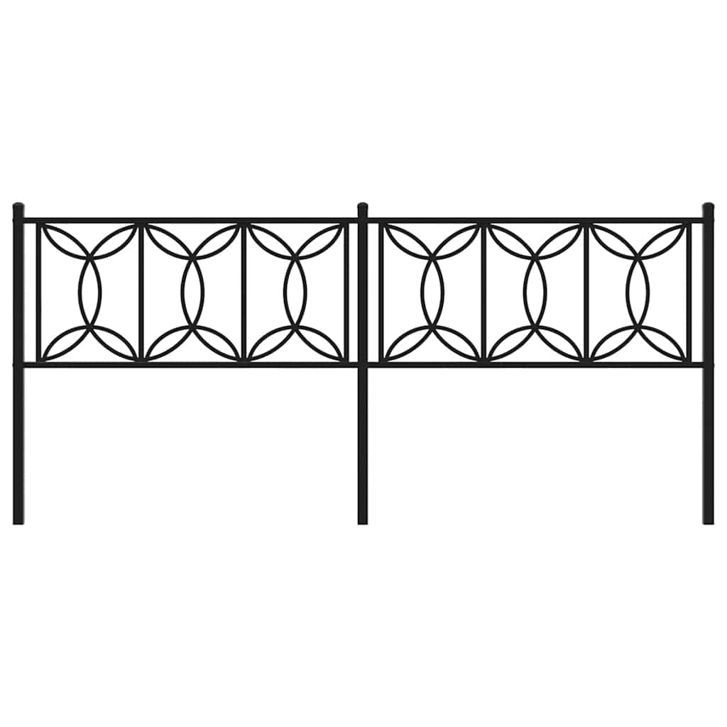 Metal Replace Headboard Black 193 cm