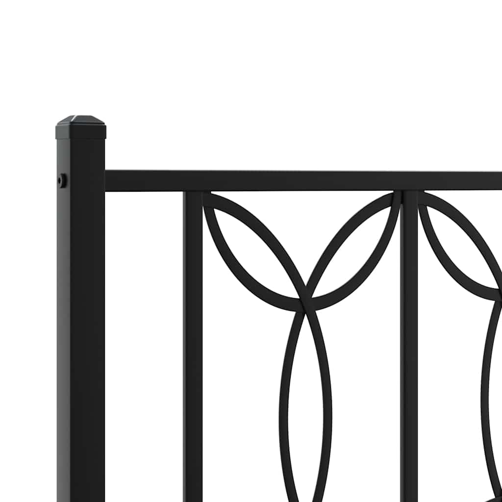 Metal Replace Headboard Black 193 cm