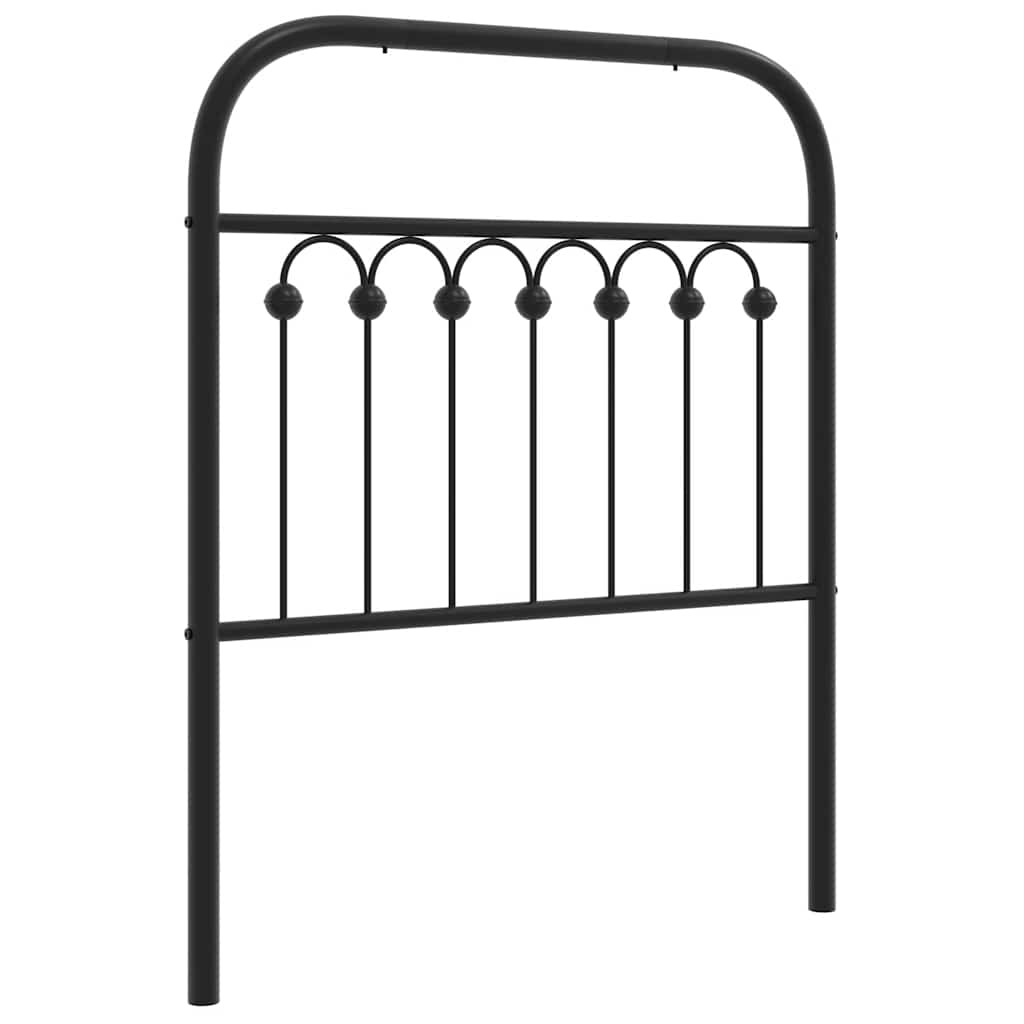 Metal Replace Headboard Black 80 cm