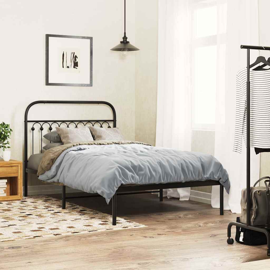 Metal Replace Headboard Black 107 cm