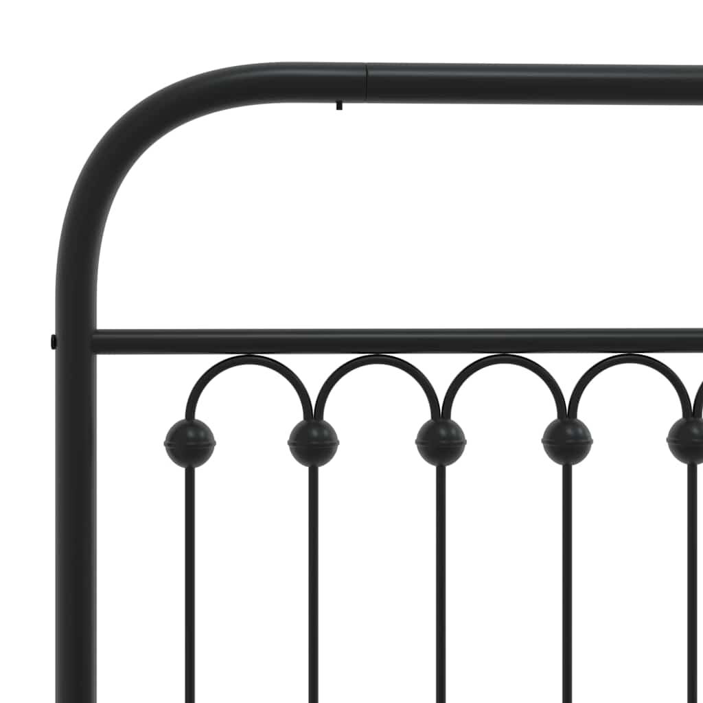 Metal Replace Headboard Black 107 cm