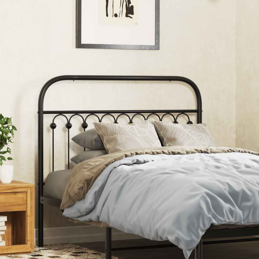 Metal Replace Headboard Black 107 cm
