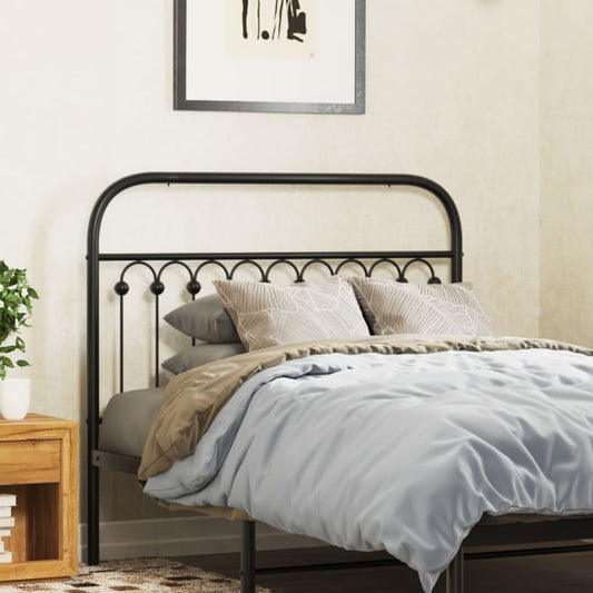 vidaXL Metal Headboard Black 107 cm