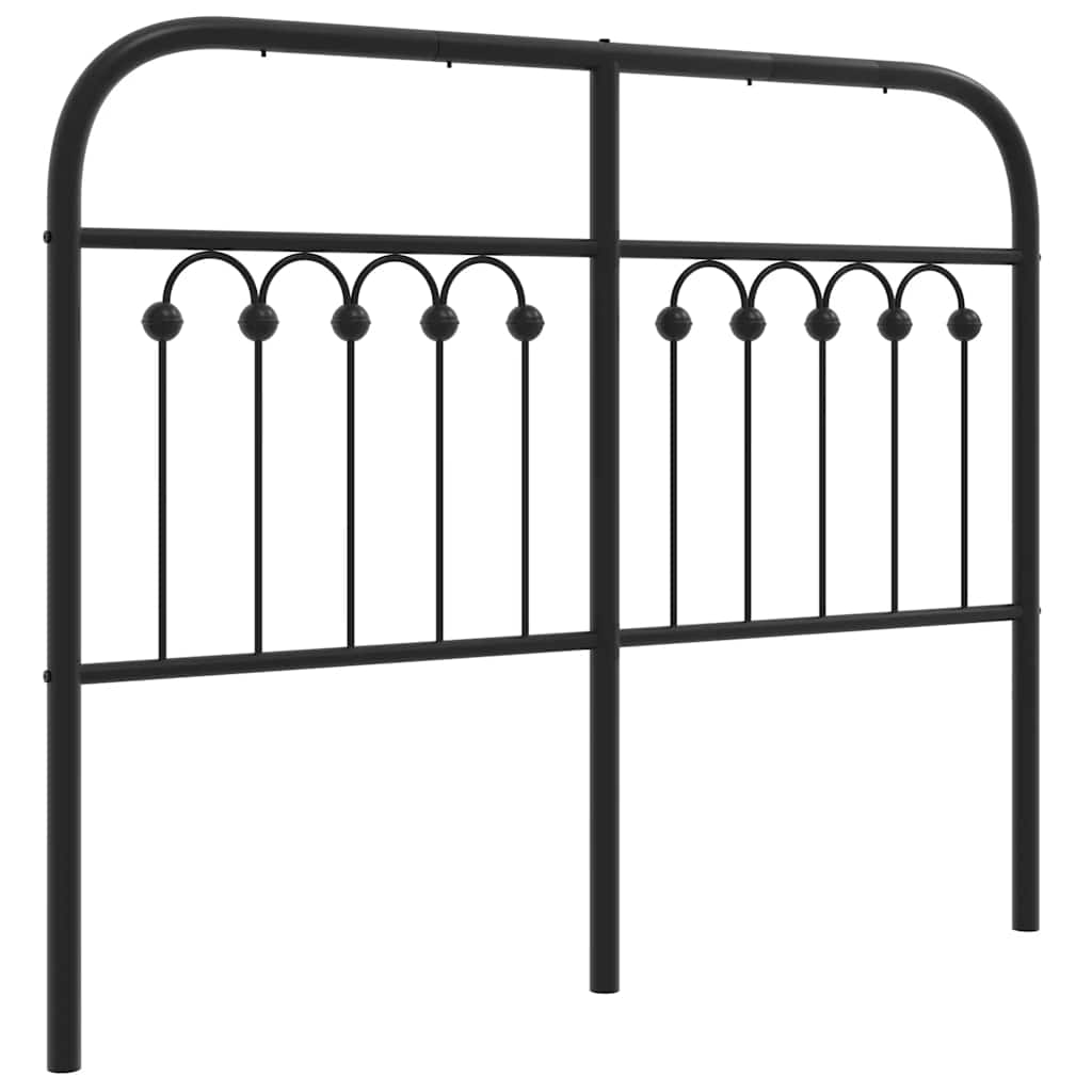Metal Replace Headboard Black 120 cm
