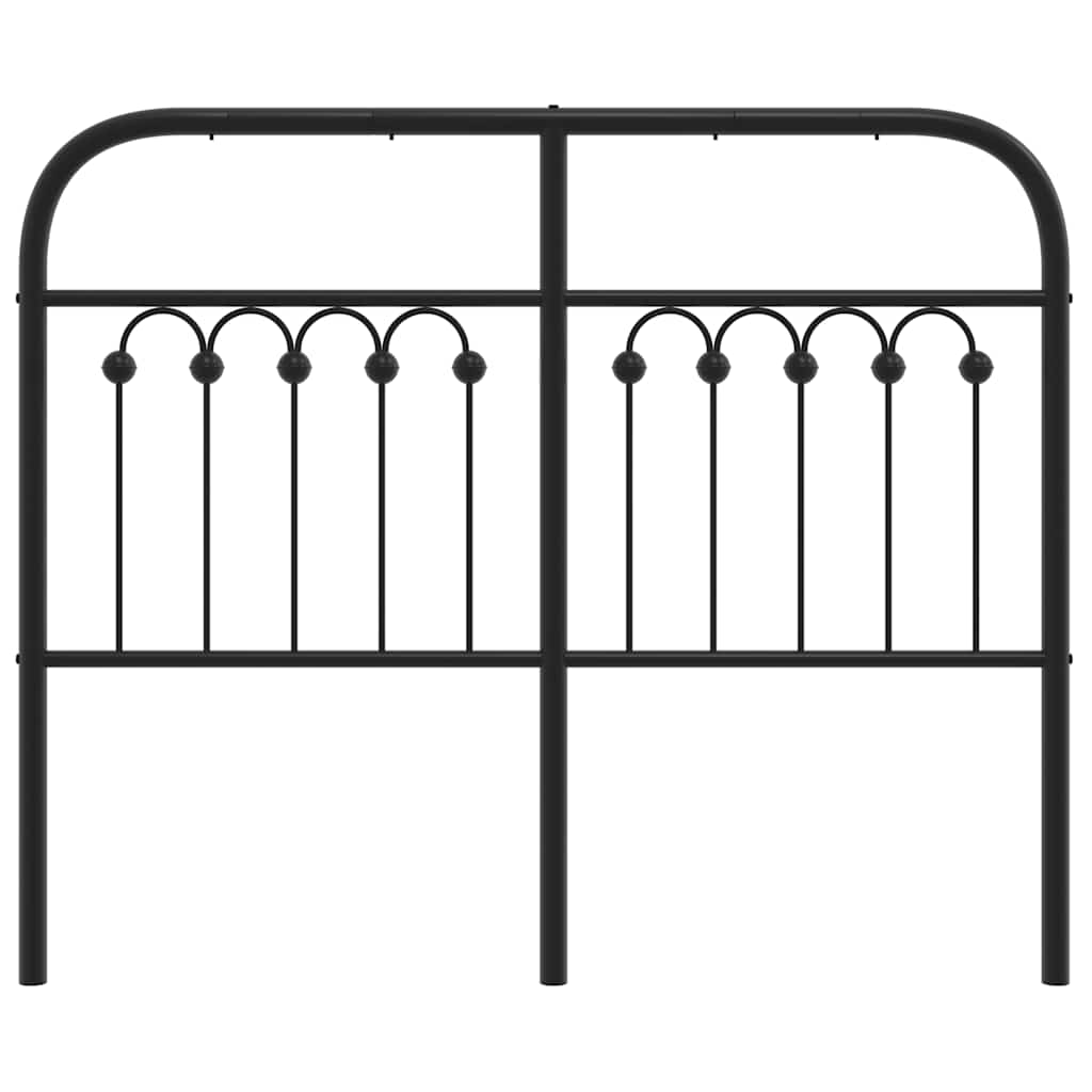 Metal Replace Headboard Black 120 cm
