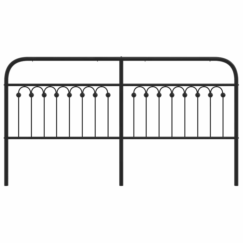 Metal Replace Headboard Black 180 cm
