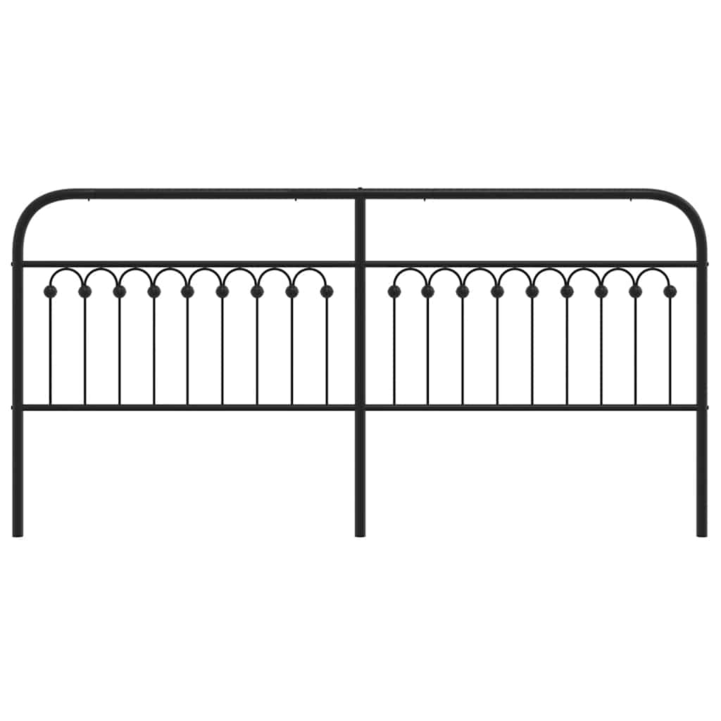 Metal Replace Headboard Black 193 cm
