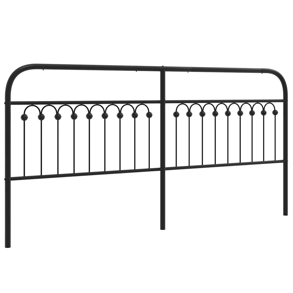 Metal Replace Headboard Black 200 cm