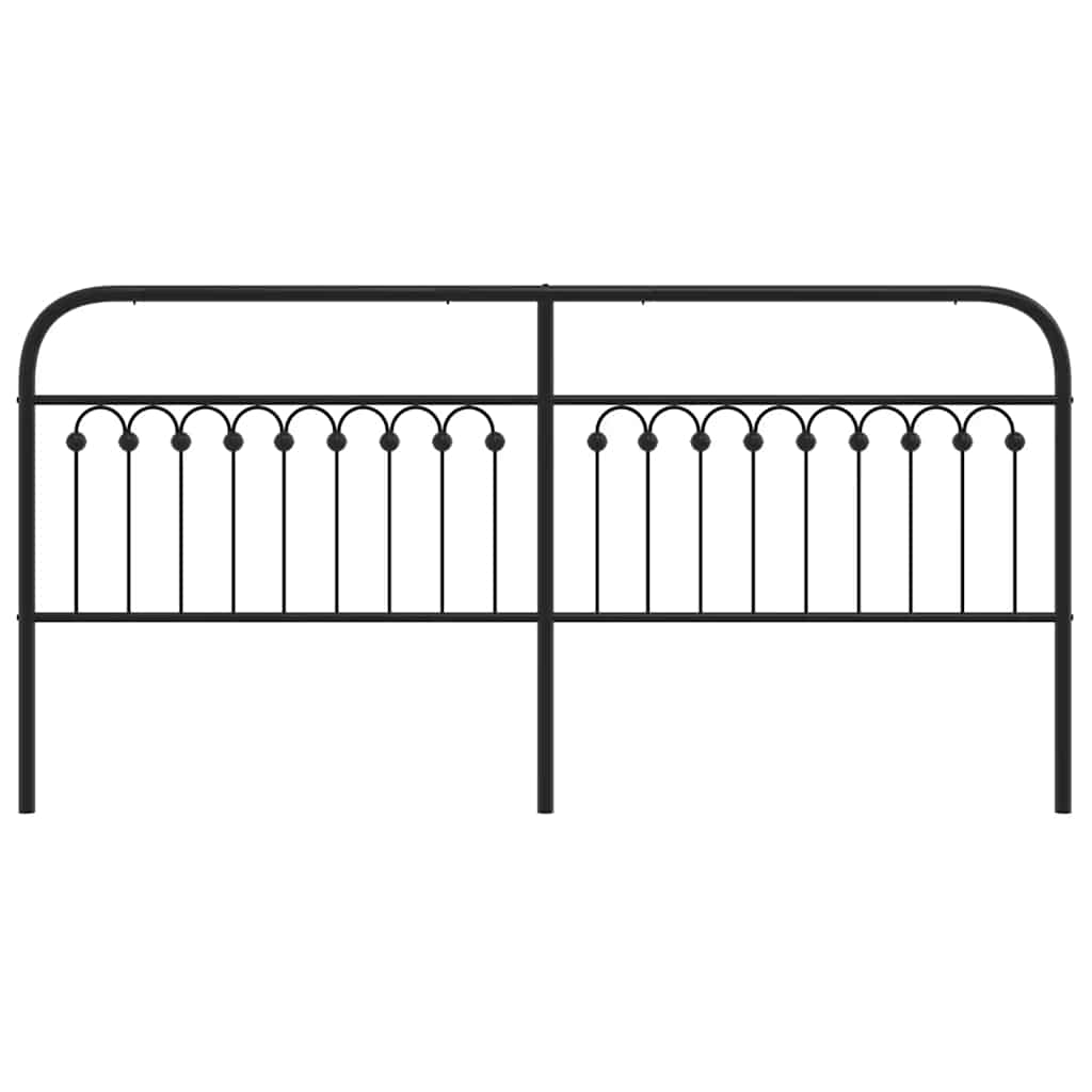 Metal Replace Headboard Black 200 cm
