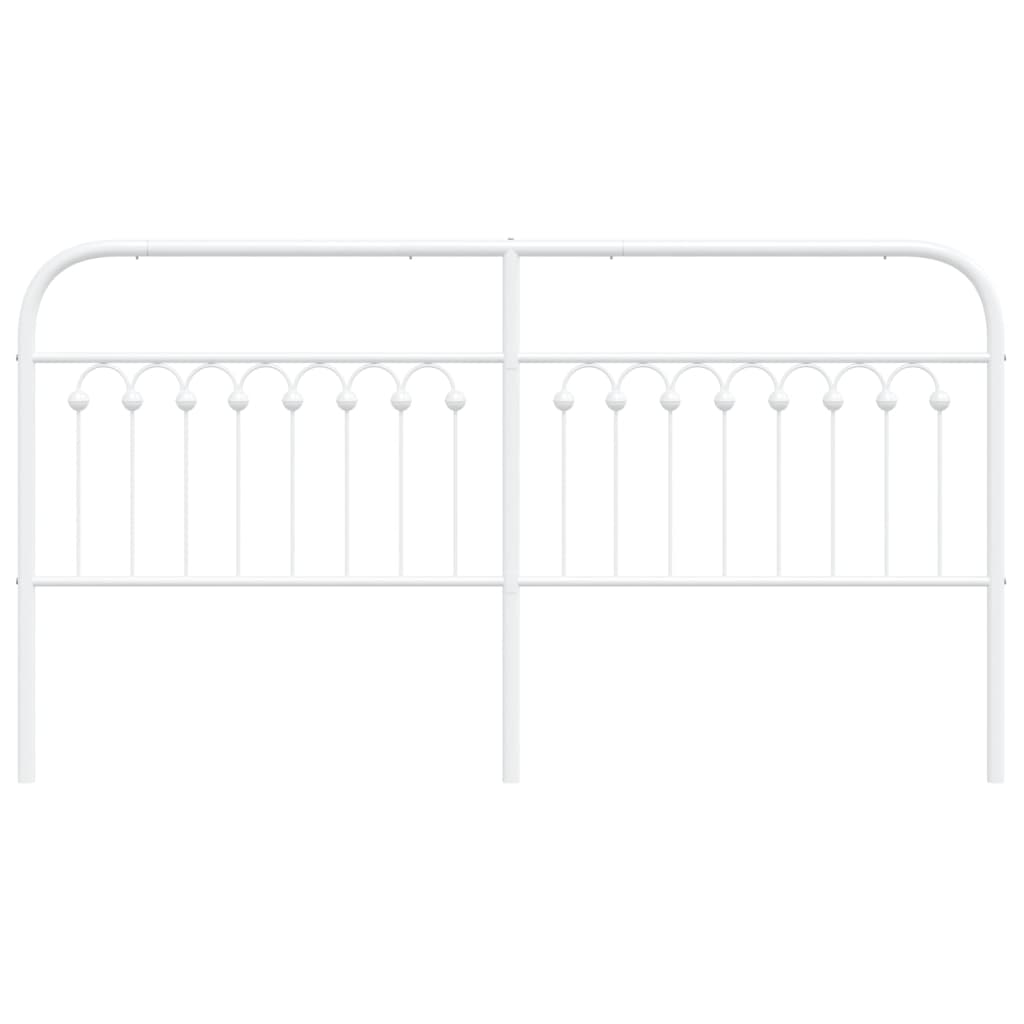 vidaXL Metal Headboard White 180 cm