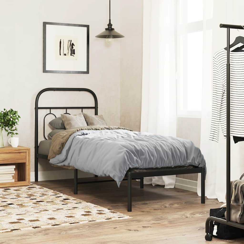 Metal Replace Headboard Black 75 cm