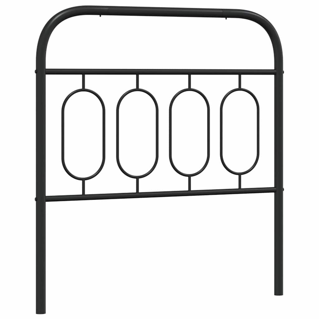Metal Replace Headboard Black 90 cm