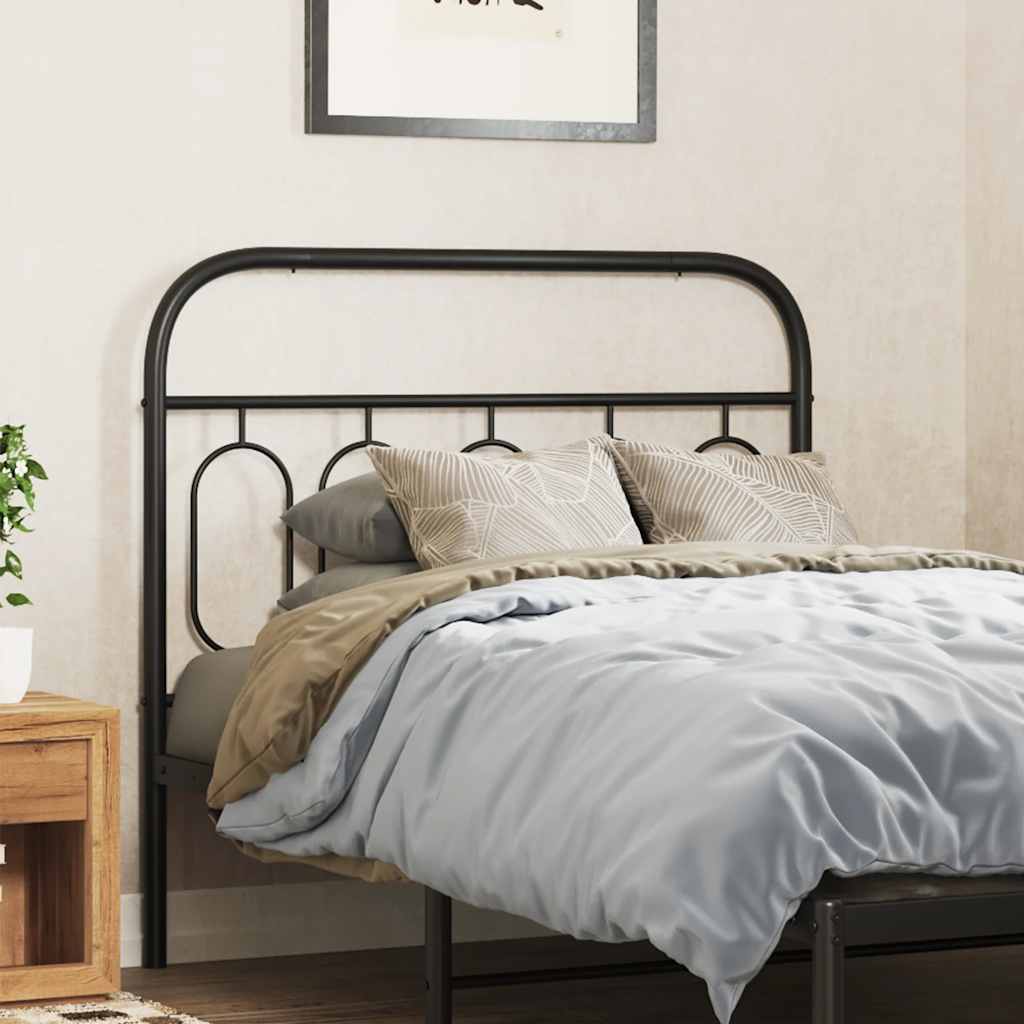 Metal Replace Headboard Black 100 cm